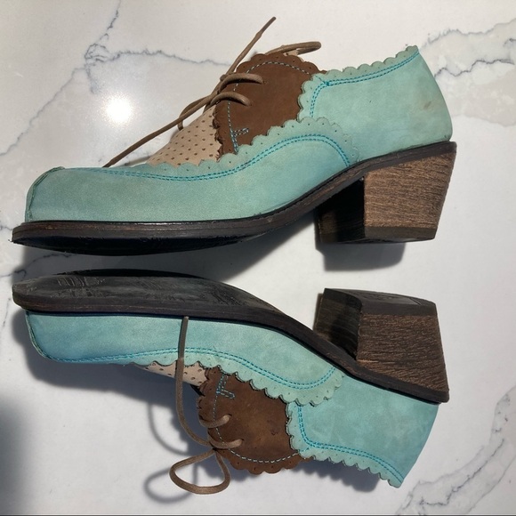 JOHN FLUEVOG Sz 7  Elise Adrianna Family Lace Up Nubuck Oxford Style Shoes - Picture 9 of 16